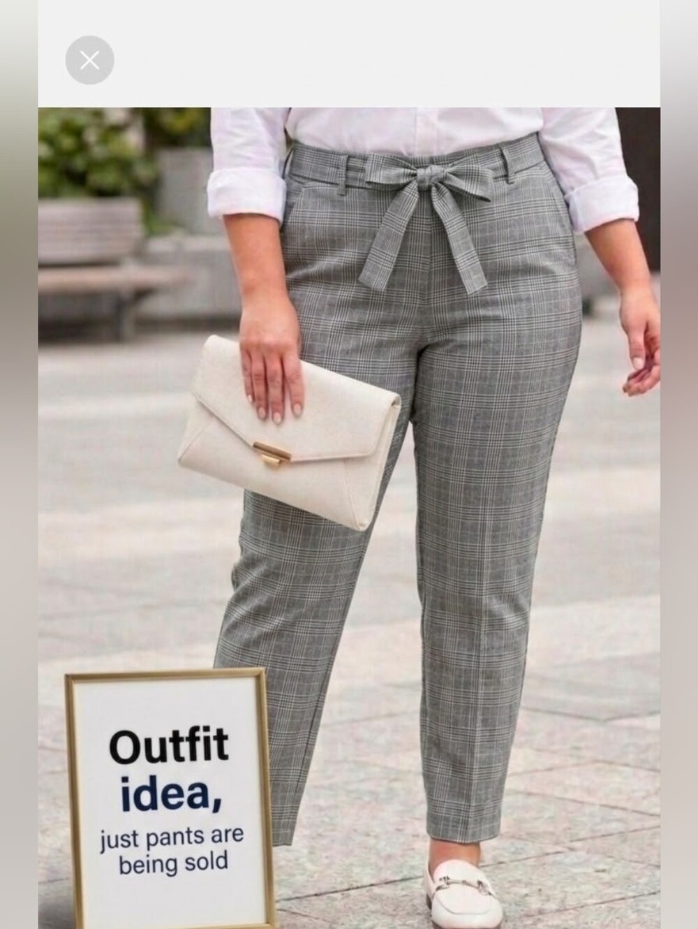 ⭐ Brand new ⭐ With Tags Plaid Tie-Waist Ankle Pants Multi